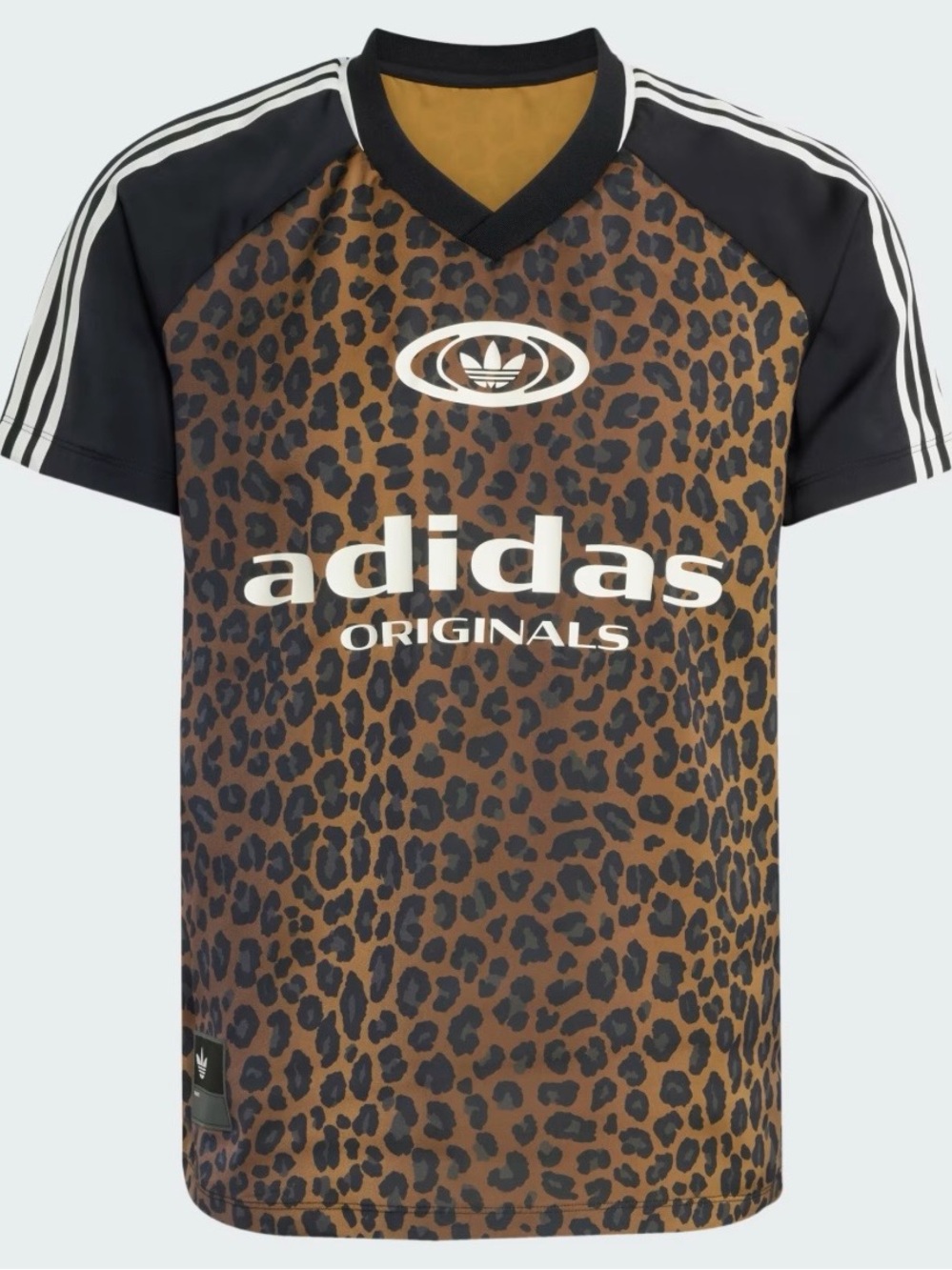 adidas | Leopard Print Satin Jersey | Small